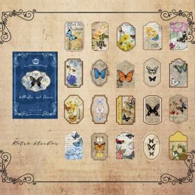 Time Journey Series Retro Art Box Sticker (Option: Butterfly Dance Flowers)