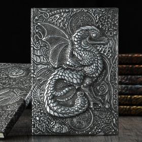 Vintage Anaglyph Dragon Notebook Retro Planner Bronze (Option: Silver-A5)