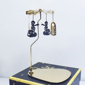 Creative Scented Candles Triangular Tray Rotating Candle Holder (Option: Golden Prince Rose)