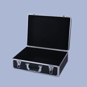 Fashion Portable Aluminum Alloy Toolbox (Option: Medium black rounded corners)