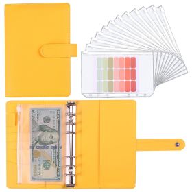 Leather Loose Leaf Macaron Notebook (Option: Yellow-A5)