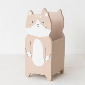 Desktop Cute Bookshelf Stationery Pen Holder (Option: Grey coffee)
