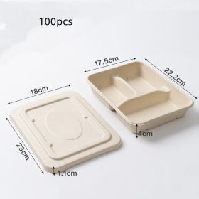 Disposable Biodegradable And Environmentally Friendly Lunch Box (Option: 8 Style-100PCS)