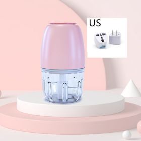 Household Small Electric Sand Ice Machine (Option: Cherry blossom powder-US)