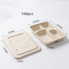 Disposable Biodegradable And Environmentally Friendly Lunch Box (Option: 5 Style-100PCS)