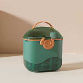 Convenient Compartmentalized Milk Powder Box Sealed Against Moisture (Option: Dark Green-550ML)