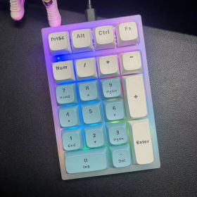 Tri-mode Digital Machine Keyboard Arm Wireless Bluetooth (Option: Blue White-Black Shaft-USB)