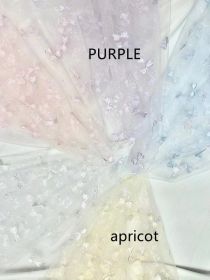 Embroidered Wedding Dress Lace Fabric (Option: Apricot embroidery-0.91m long 1.3m wide-4yard)