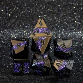 Colorful Creative Magic Dice Polyhedral Decoration (Option: Purple sleeve plug)