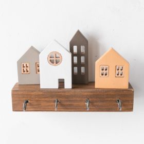 Wall Decoration Cute Key Wooden Storage Rack (Option: Style C)