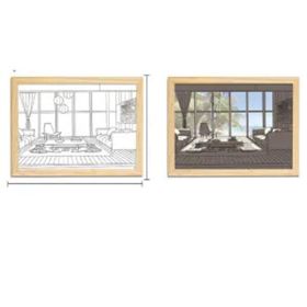 Modern Minimalist Bedside Lighting Decorative Painting (Option: Seaside-S-USB)