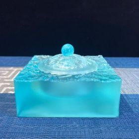Home Sandalwood Antique Incense Seal Glazed Incense Burner (Option: Azure)