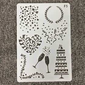 Fashion Minimalist Cartoon Hollow Painting Ruler Template (Option: No5)