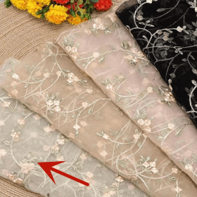 Ancient Children's Clothes Embroidered Lace Fabric (Option: White-4yard)