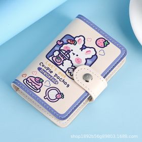 Cute Cartoon Card Case Female Large Capacity Multi-card (Option: Milk tea bunny)