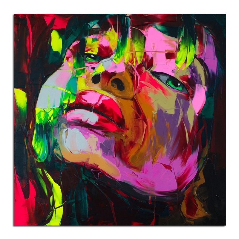 Handmade Home Decor Francoise Nielly Face Oil Painting Wall Art Picture Portrait Palette Knife Canvas Acrylic Texture Colourful No Framed Handmade Home Decor Francoise Nielly Face Oil Painting Wall Art Picture Portrait Palette Knife Canvas Acrylic Texture Colourful No Framed