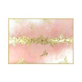 Abstract Elegant Minimalist Golden Pink Sea Poster Nordic Canvas Painting Wall Art Picture for Living Room Home Decor No Frame (size: 75x150cm)