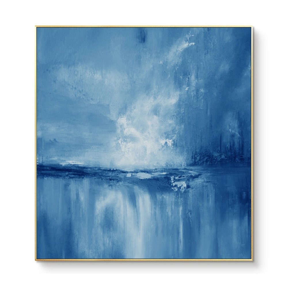 Blue Art Hand Abstract Oil Painting On Canvas Modern Pictures For Living Room Hotel Wall Home Decoration No Framed Blue Art Hand Abstract Oil Painting On Canvas Modern Pictures For Living Room Hotel Wall Home Decoration No Framed
