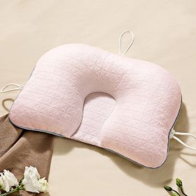 Baby Comfort Deviated Head Shaped Pillow (Option: Pink-Three Way Drawstring)