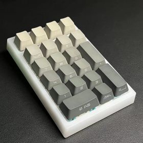 Tri-mode Digital Machine Keyboard Arm Wireless Bluetooth (Option: Dusty Side Engraving-Cyan Shaft-USB)