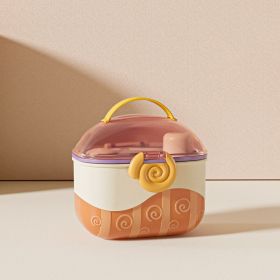 Convenient Compartmentalized Milk Powder Box Sealed Against Moisture (Option: Fantasy Orange-380ML)