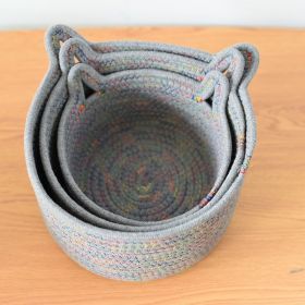 Household Fashion Personality Storage Basket (Option: Grey cat-large)