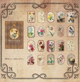 Time Journey Series Retro Art Box Sticker (Option: Romantic Flower Language)