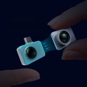 Mobile Infrared Thermal Imaging Night Vision Device (Option: Silver-Apple version macro mirror)