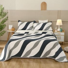 New Cotton Bed Cover Three-piece Set (Option: Minimalism-Three piece set 230x250cm)