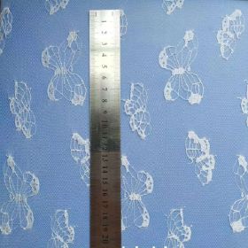 All Nylon Thread Cutting Lace Fabric (Option: White-2yard)