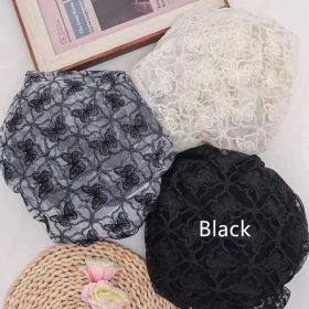 Monochrome Lace Children's Clothing Embroidered Lace Fabric (Option: Black-3yard)