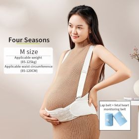 Home Fashion Simple Maternity Support Belt Set (Option: White-With Fetal Heart Monitor Belt-M)