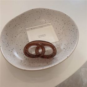 Women's Fashion Temperament Jelly Color Simple Hair Clip (Color: Coffee)
