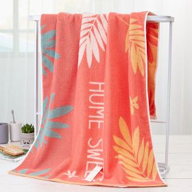 Non Shedding Quick Drying Cotton Towel (Option: Bright red-70x140cm)