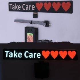 Fashion Minimalist Programming Luminous Car Stickers (Option: Take Care)