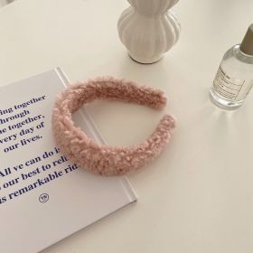 Women's Fashion Temperament Lambswool Hair Band (Color: Pink)