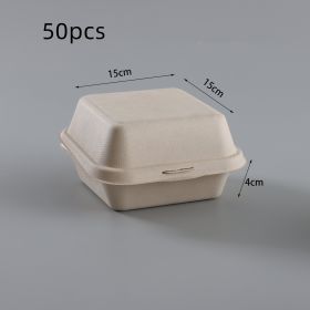 Disposable Pulp Cake Hamburger Box (Option: True qualities-50PCS)