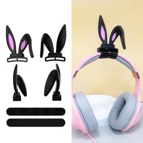 Universal Headband Accessory For Headphones (Option: Rabbit EarsBlack)