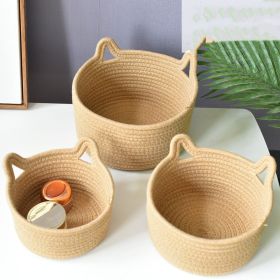 Household Fashion Personality Storage Basket (Option: Native yellow cat-large)