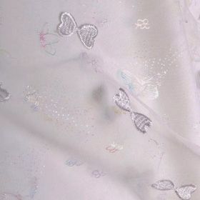 Embroidered Wedding Dress Lace Fabric (Option: White embroidery-0.91m long 1.3m wide-4yard)