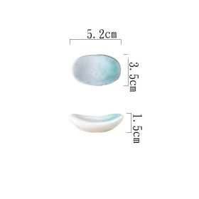 Creative Ceramic Chopsticks Holder Hotel Restaurant Multi-purpose (Option: Green Ink-Stone)