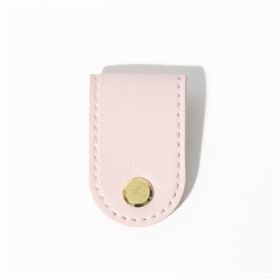 Pet Dogs And Cats Leather Engraved Identity Tags (Option: Pink-Buckle)